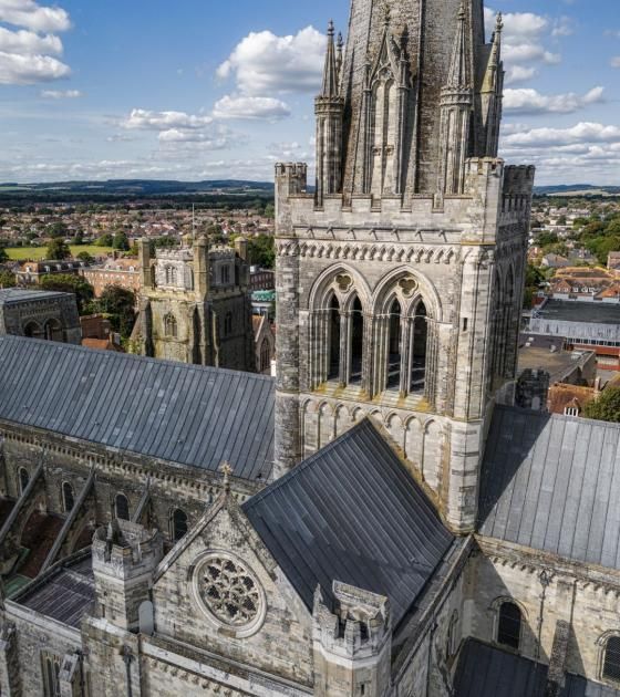 Chichester Cathedral's Lantern, a stone space underneath its pointed spire