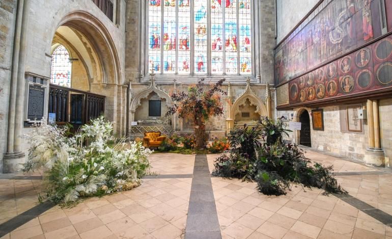 South Transept Tree of life and Night and Day portrayed in flowers and plants