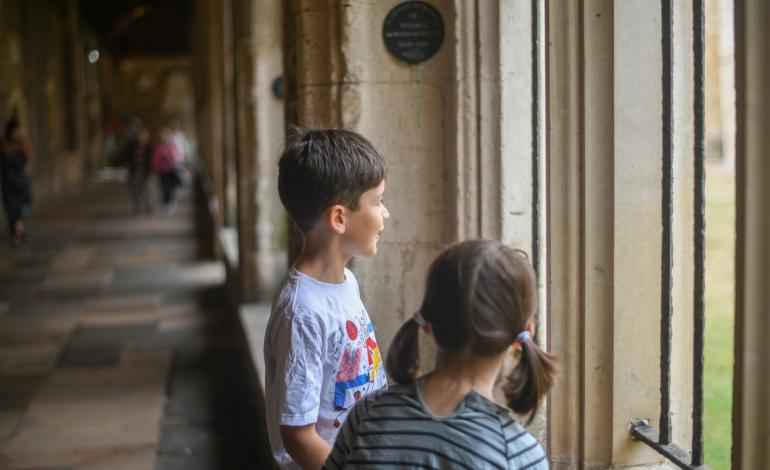 Children in the cloisters