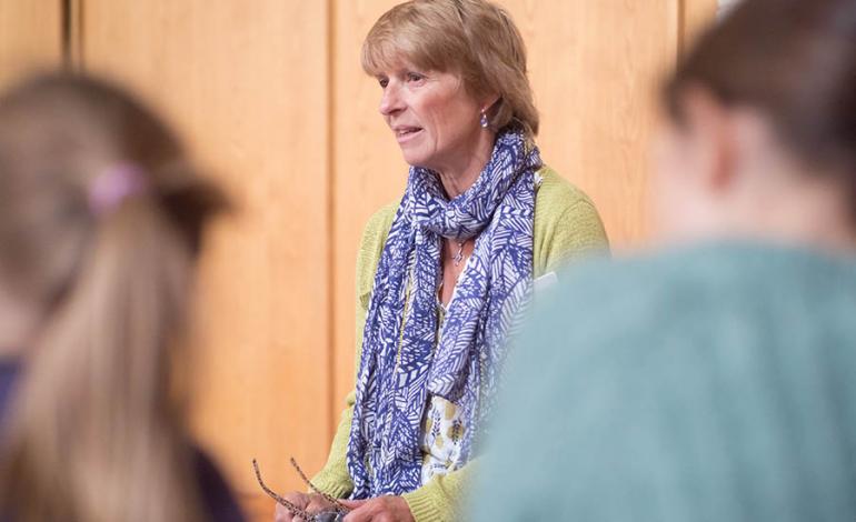 Julie Schofield leading Pebbles - the Cathedral's group for children