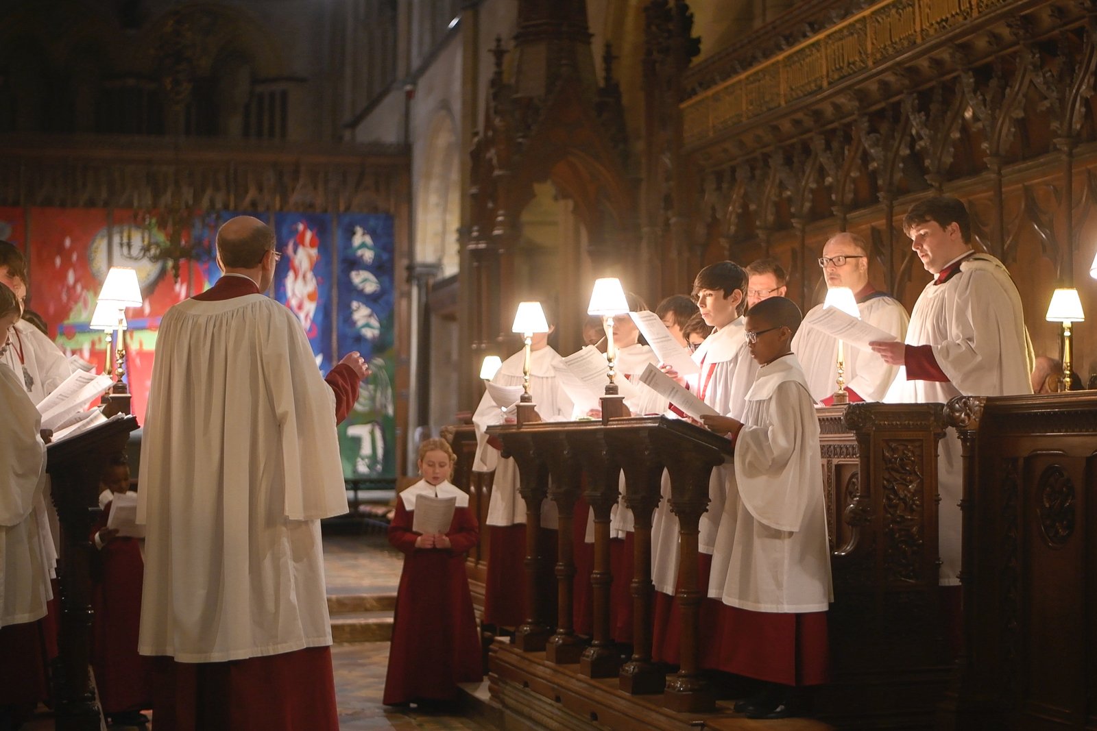 Choir sings in the Quire